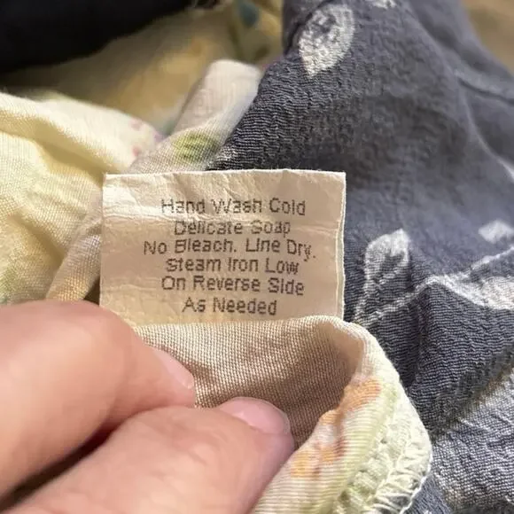 Nannette Keller Size XL Patchwork Floral Maxi Skirt Pull On Cottage Whimsy - Picture 6 of 6